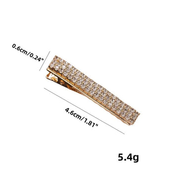 Simple Style Solid Color Alloy Inlay Rhinestones Hair Clip