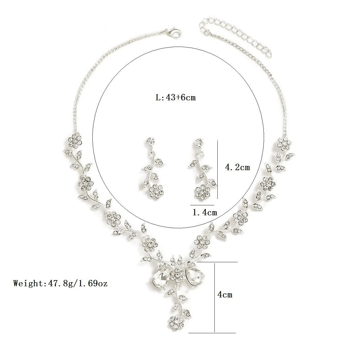 Simple Style Solid Color Alloy Inlay Rhinestones Women'S Jewelry Set