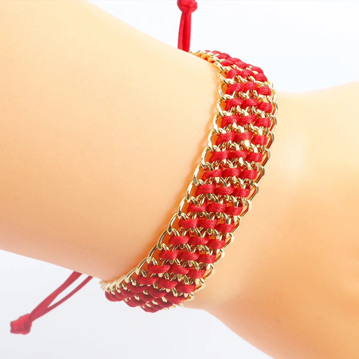 Simple Style Solid Color Alloy Knitting Unisex Bracelets