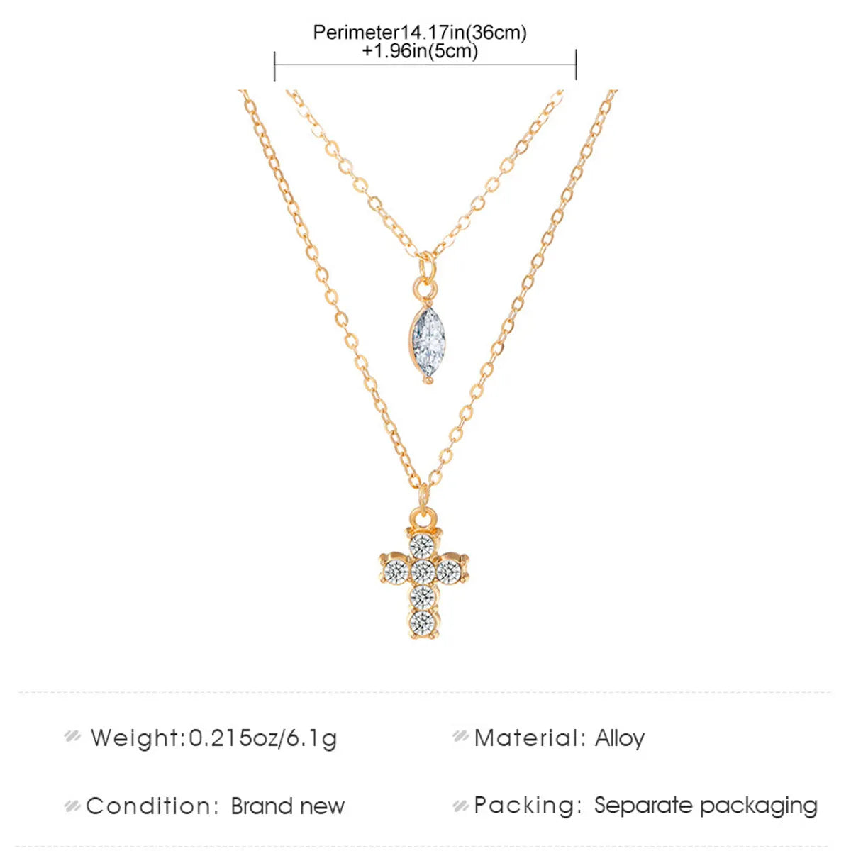 Simple Style Solid Color Alloy Plating Inlay Zircon Silver Plated Women's Layered Necklaces