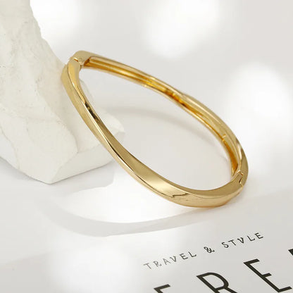 Simple Style Solid Color Alloy Plating Women'S Bangle