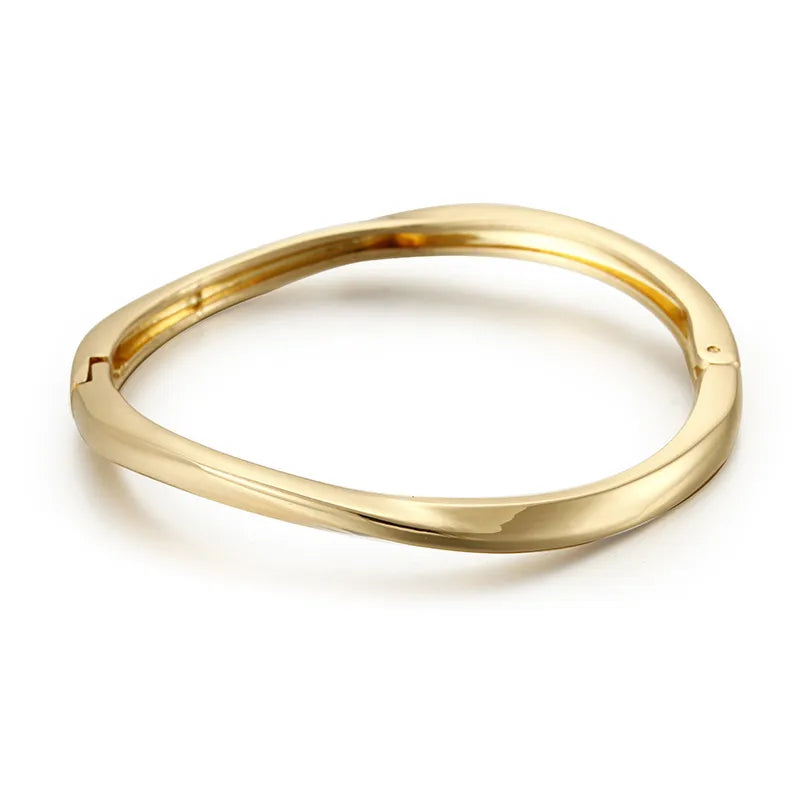 Simple Style Solid Color Alloy Plating Women'S Bangle