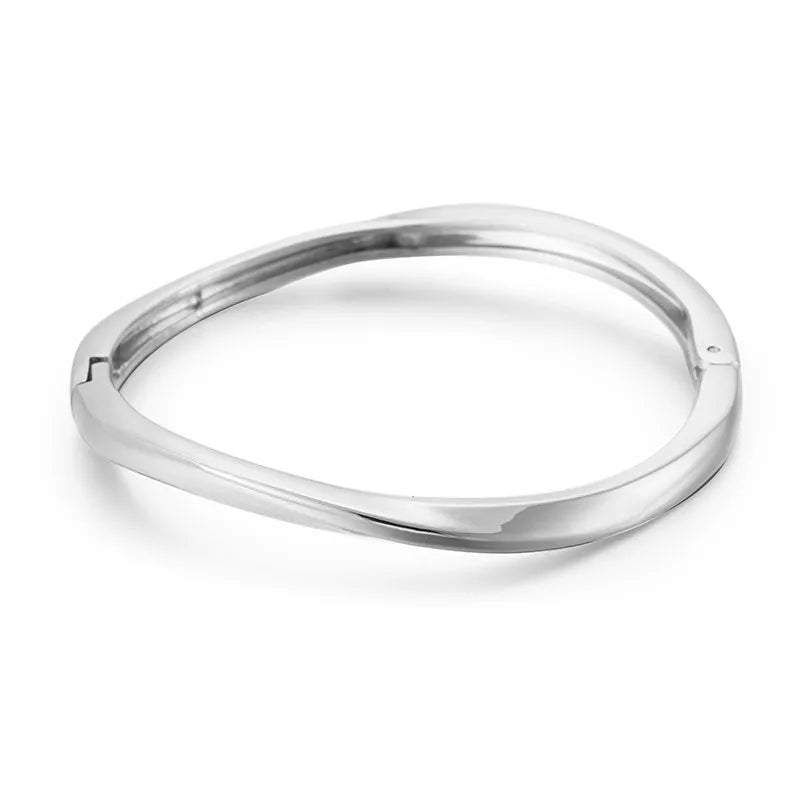 Simple Style Solid Color Alloy Plating Women'S Bangle