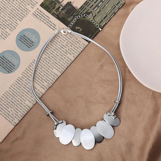 Simple Style Solid Color Alloy Plating Women'S Necklace