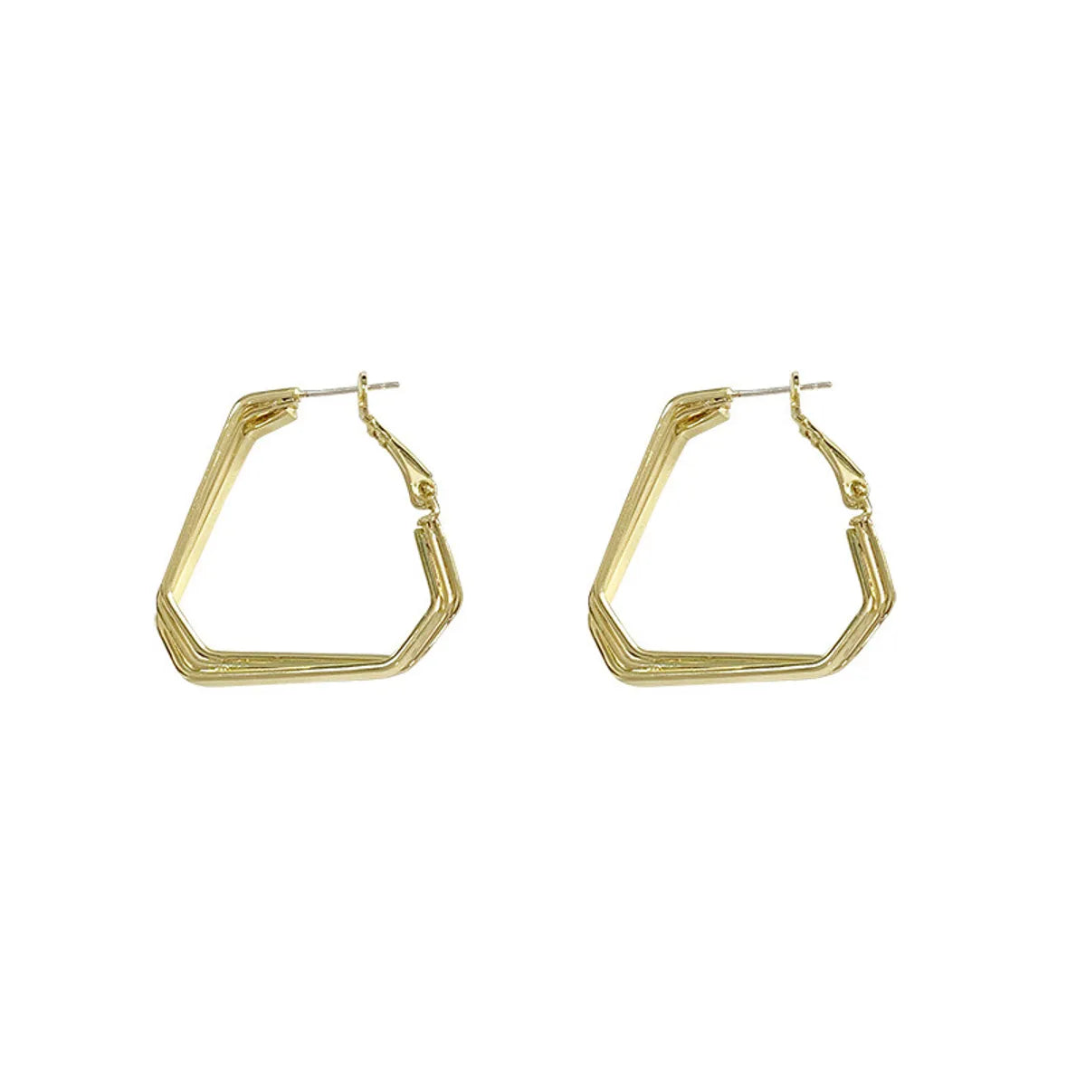 Simple Style Solid Color Alloy Polishing Women'S Earrings