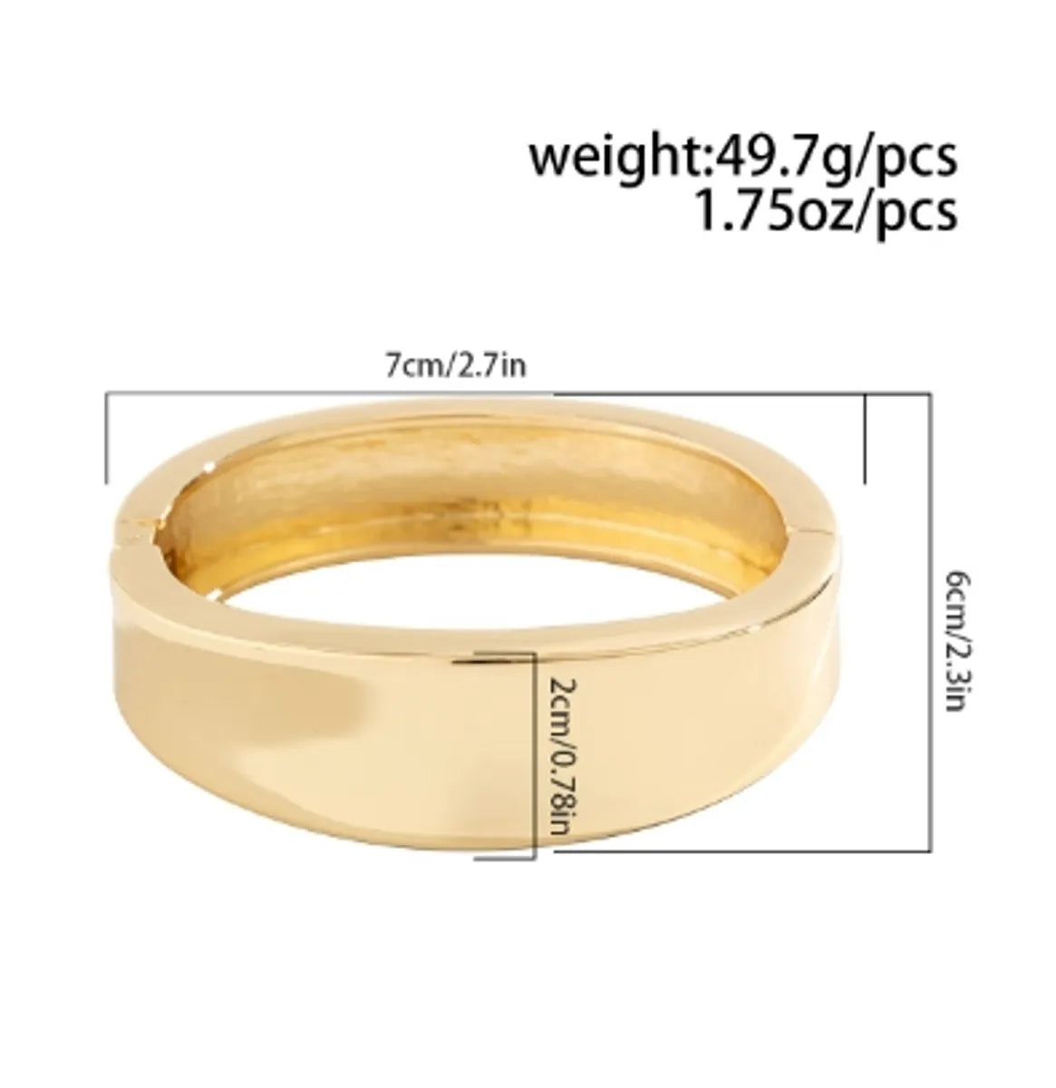 Simple Style Solid Color Alloy Wholesale Bangle