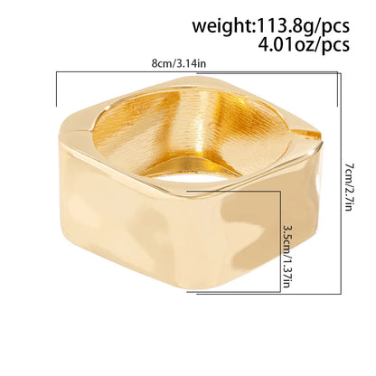 Simple Style Solid Color Alloy Wholesale Bangle