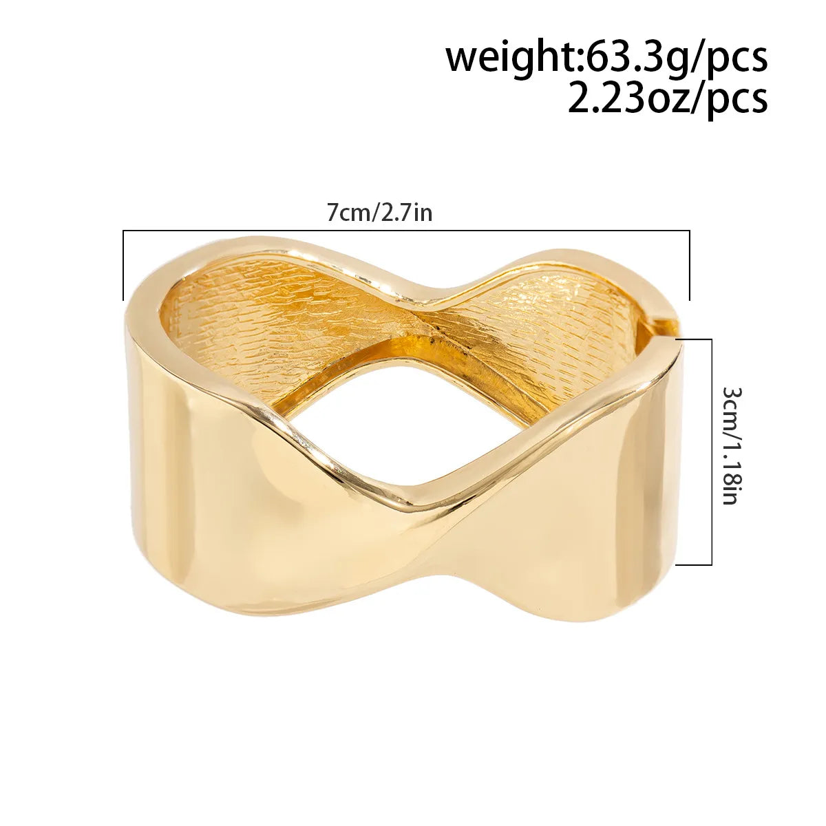 Simple Style Solid Color Alloy Wholesale Bangle