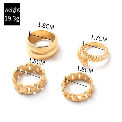 Simple Style Solid Color Alloy Wholesale Open Rings