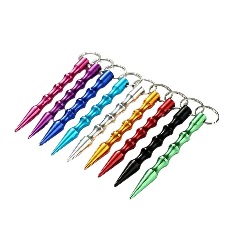 Simple Style Solid Color Aluminium Alloy Self-Defense Keychain