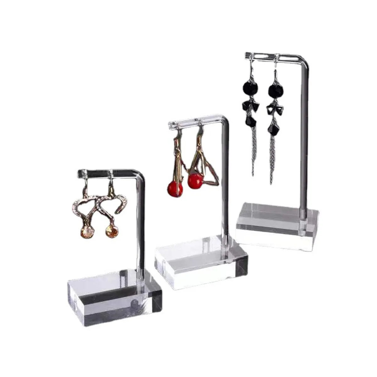 Simple Style Solid Color Arylic Jewelry Rack