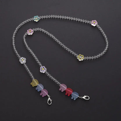 Simple Style Solid Color Bow Knot Arylic Nylon Beaded Mobile Phone Chain