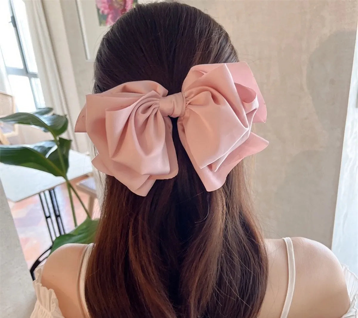 Simple Style Solid Color Bow Knot Cloth Hair Clip