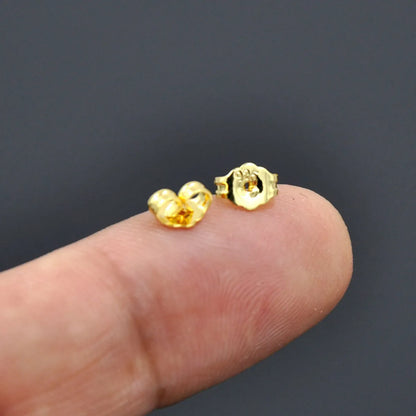 Simple Style Solid Color Brass Plating Gold Plated Ear Nuts