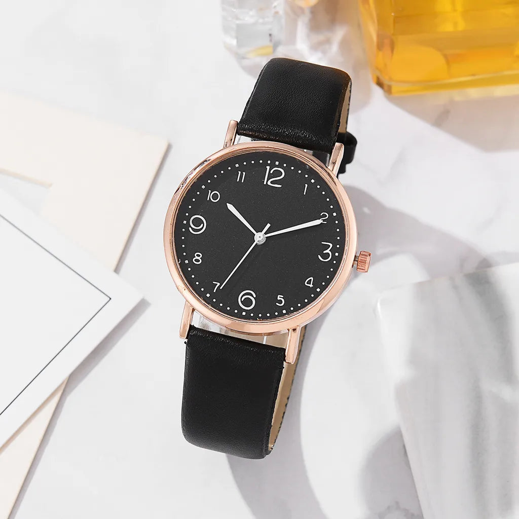 Simple Style Solid Color Buckle Quartz Women'S Watches