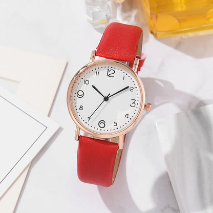 Simple Style Solid Color Buckle Quartz Women'S Watches