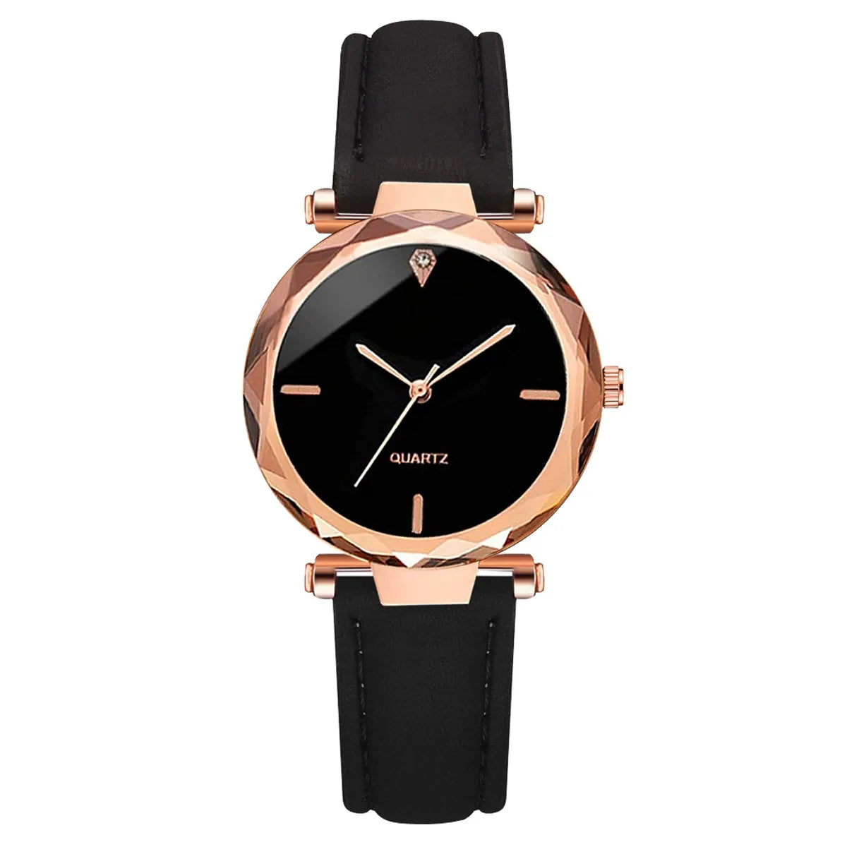 Simple Style Solid Color Buckle Quartz Women'S Watches