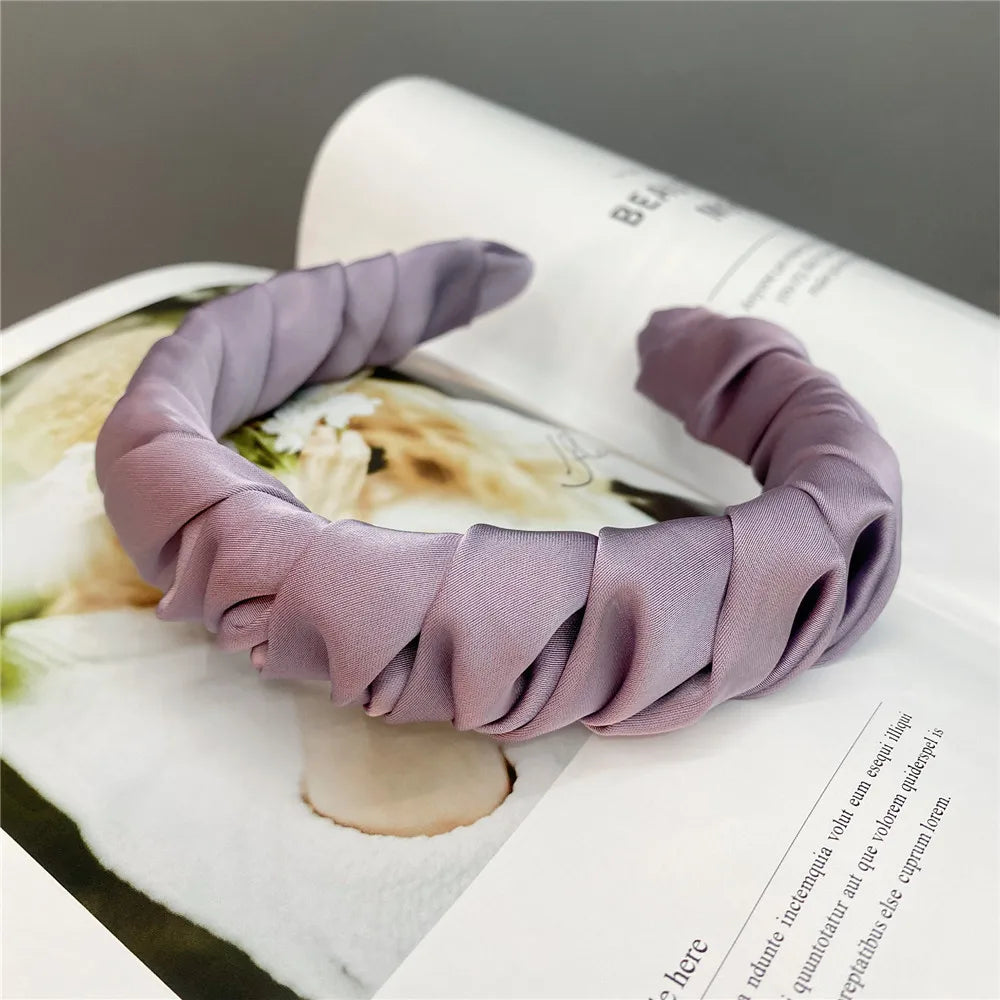 Simple Style Solid Color Cloth Gauze Hair Band 1 Piece