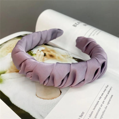 Simple Style Solid Color Cloth Gauze Hair Band 1 Piece