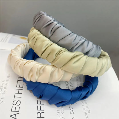 Simple Style Solid Color Cloth Gauze Hair Band 1 Piece