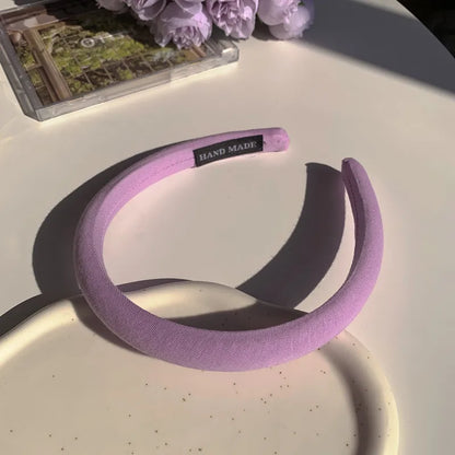 Simple Style Solid Color Cloth Hair Band