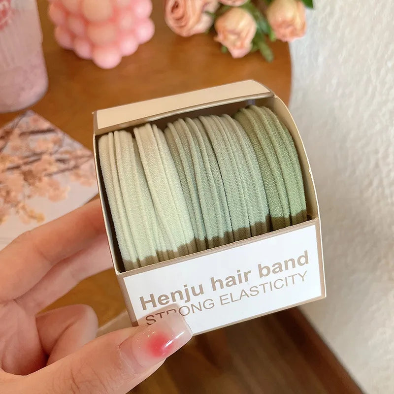 Simple Style Solid Color Cloth Hair Tie 1 Set