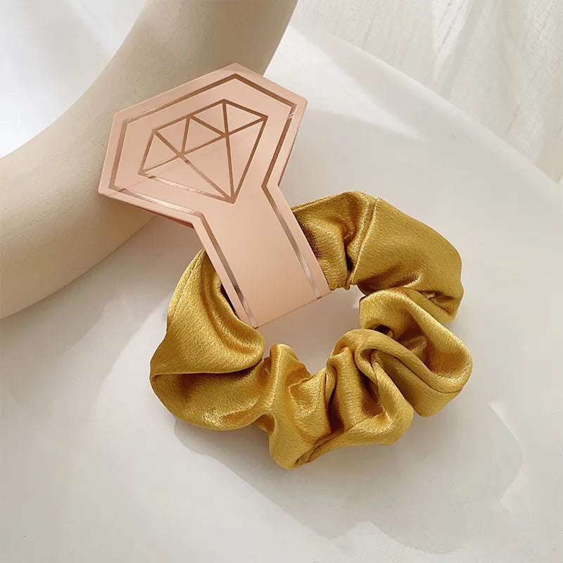 Simple Style Solid Color Cloth Hair Tie