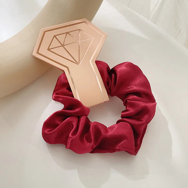 Simple Style Solid Color Cloth Hair Tie