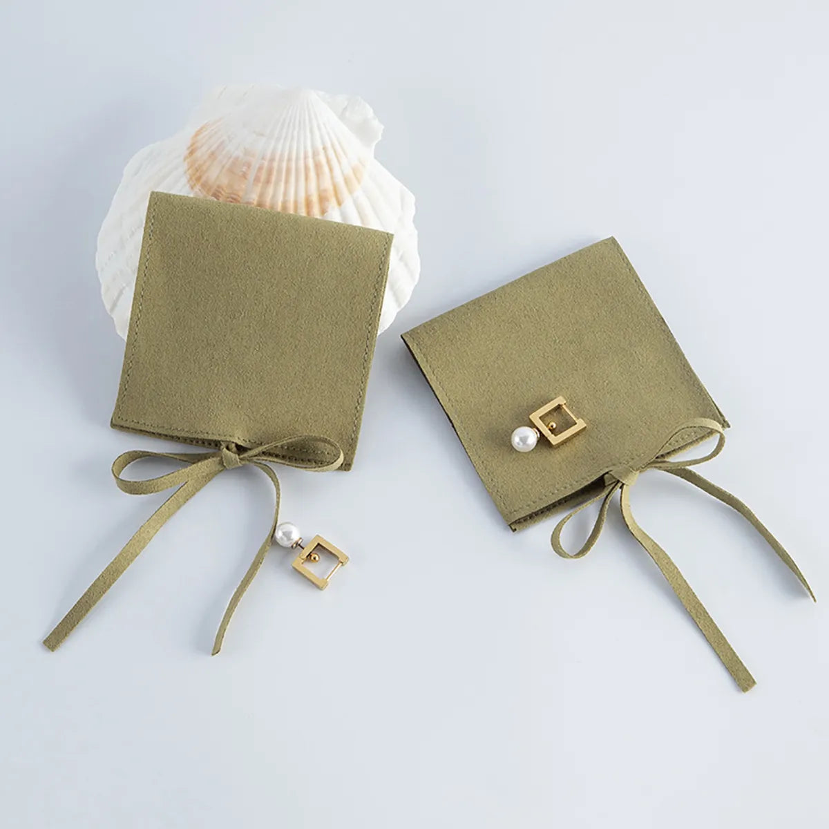 Simple Style Solid Color Cloth Jewelry Packaging Bags