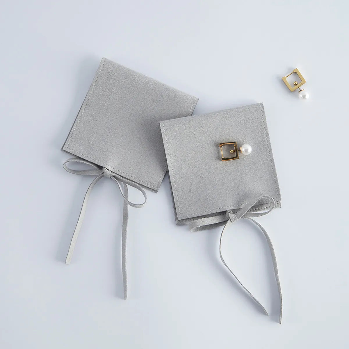 Simple Style Solid Color Cloth Jewelry Packaging Bags