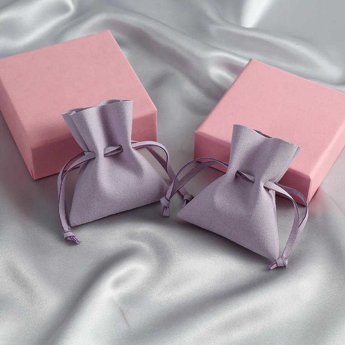 Simple Style Solid Color Cloth Jewelry Packaging Bags