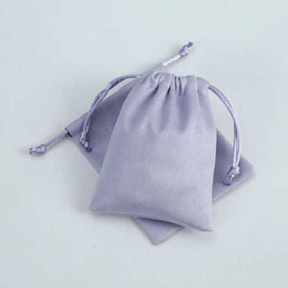 Simple Style Solid Color Cloth Drawstring Jewelry Packaging Bags