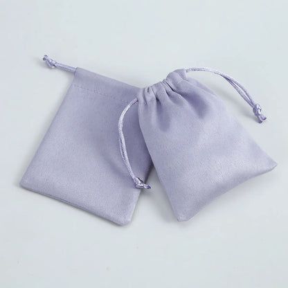 Simple Style Solid Color Cloth Drawstring Jewelry Packaging Bags