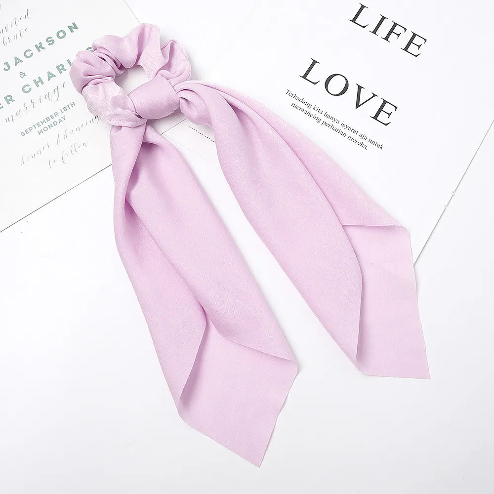 Simple Style Solid Color Cloth Pleated Hair Tie 1 Piece