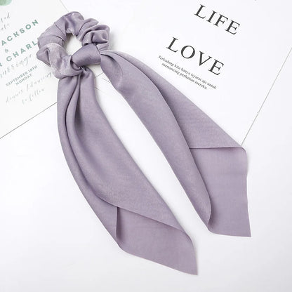 Simple Style Solid Color Cloth Pleated Hair Tie 1 Piece