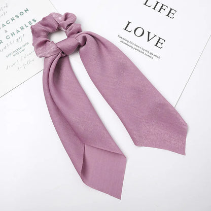 Simple Style Solid Color Cloth Pleated Hair Tie 1 Piece