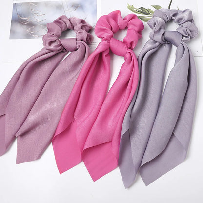 Simple Style Solid Color Cloth Pleated Hair Tie 1 Piece