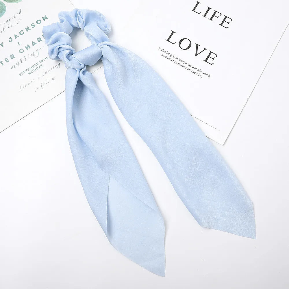 Simple Style Solid Color Cloth Pleated Hair Tie 1 Piece