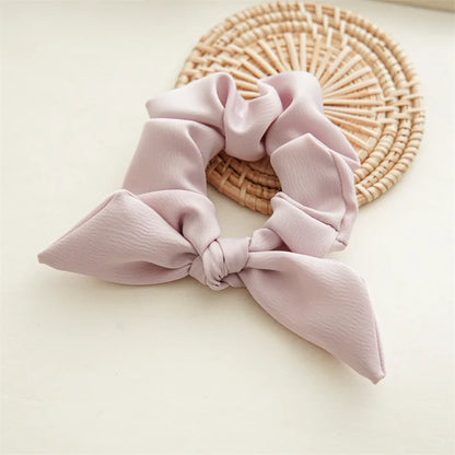 Simple Style Solid Color Cloth Pleated Hair Tie 1 Piece