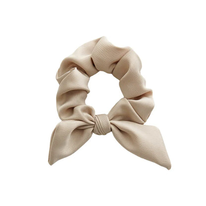 Simple Style Solid Color Cloth Pleated Hair Tie 1 Piece