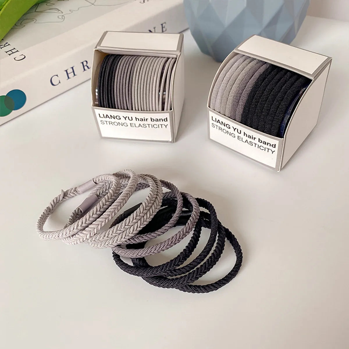 Simple Style Solid Color Cloth Rubber Band 1 Set