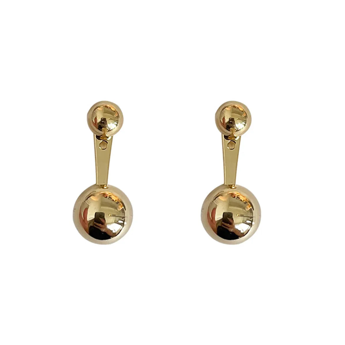 Simple Style Solid Color Copper Ear Studs Plating Copper Earrings