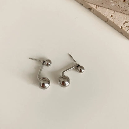 Simple Style Solid Color Copper Ear Studs Plating Copper Earrings