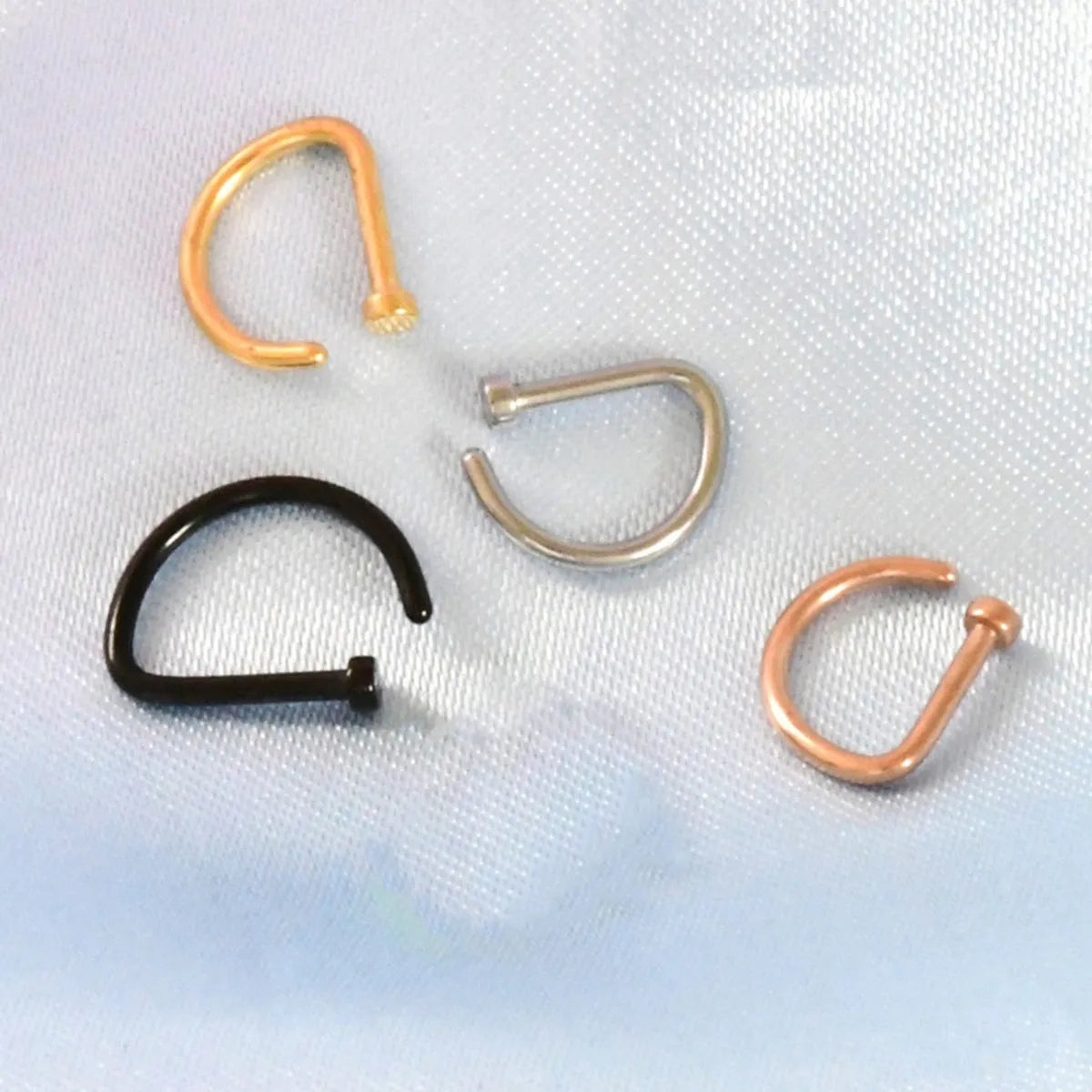 Simple Style Solid Color Copper Nose Ring In Bulk