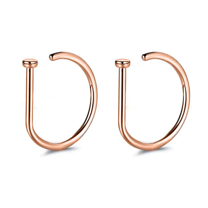 Simple Style Solid Color Copper Nose Ring In Bulk