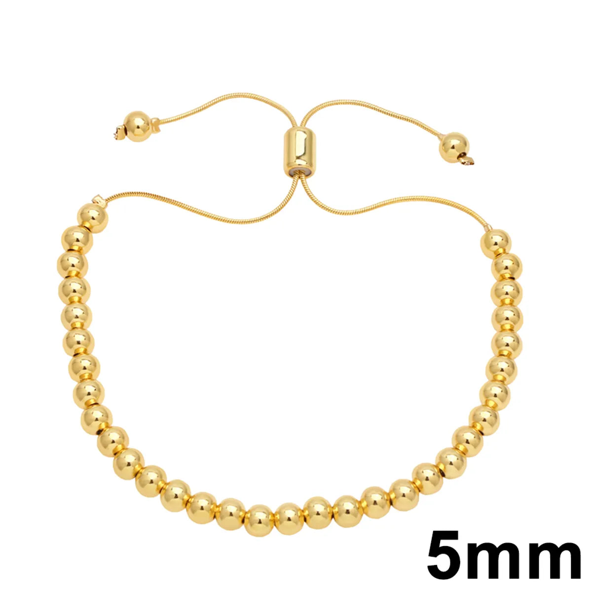 Simple Style Solid Color Copper Plating 18k Gold Plated Bracelets