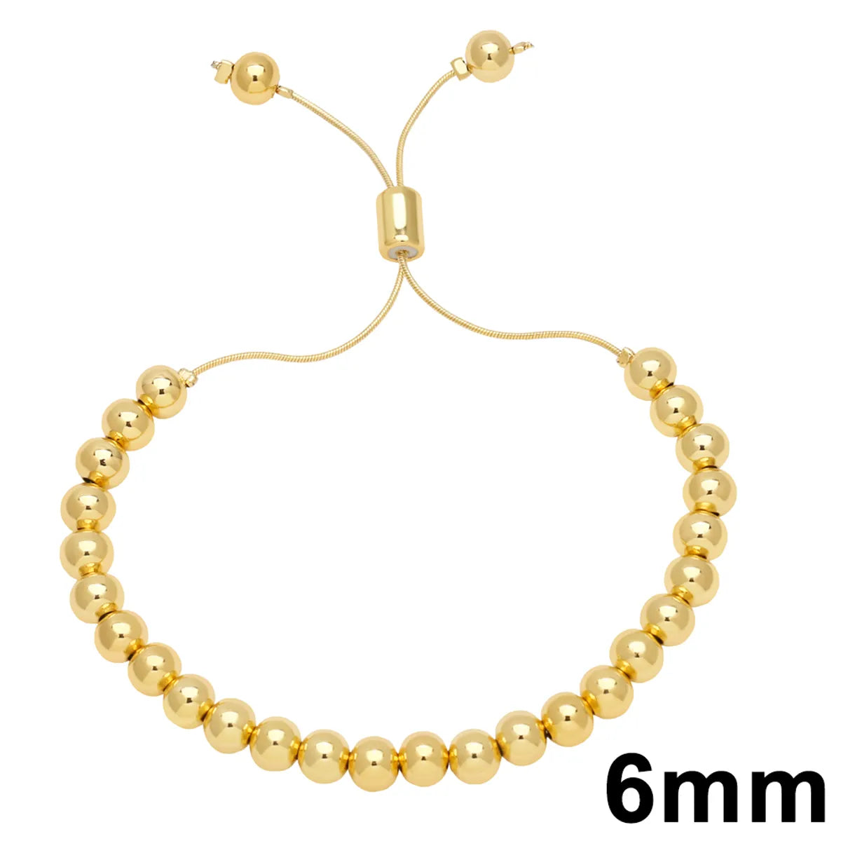 Simple Style Solid Color Copper Plating 18k Gold Plated Bracelets