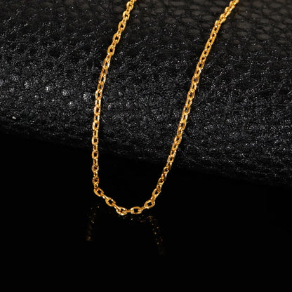 Simple Style Solid Color Copper Plating 18k Gold Plated Necklace