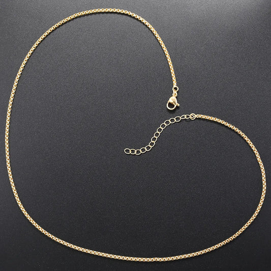 Simple Style Solid Color Copper Plating 18k Gold Plated Necklace