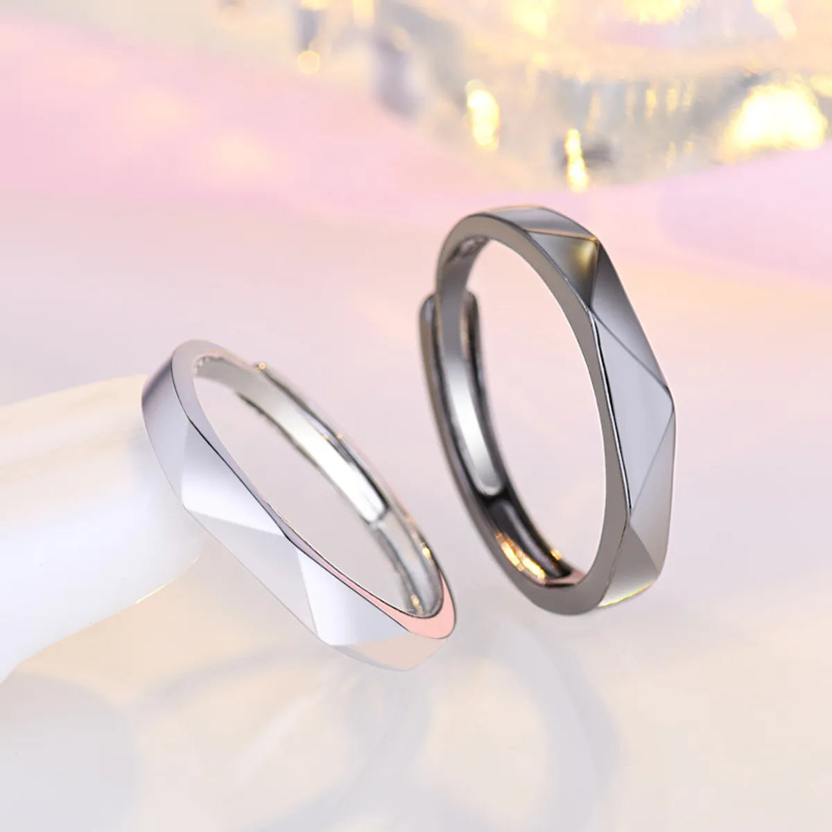 Simple Style Solid Color Copper Plating Rings 1 Piece